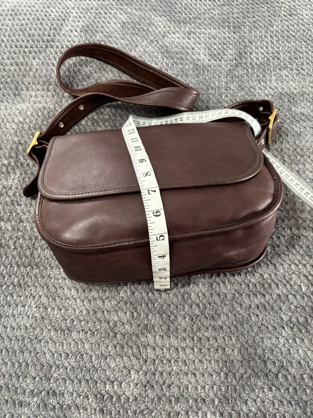 Coach Classic Leather Crossbody Bag - Dark Brown Vintage - Picture 13 of 13